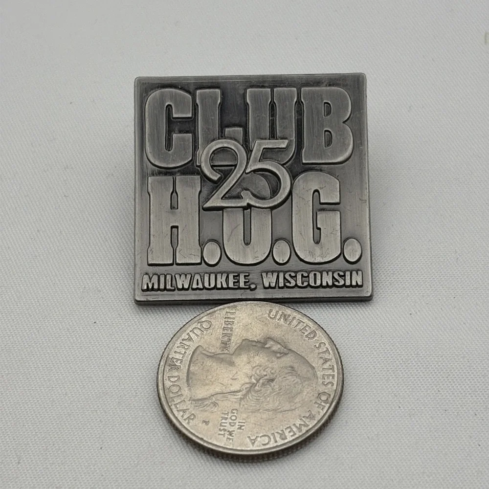 Club HOG Harley Owners Group Milwaukee Wisconsin Motorcycles Lapel Hat Pin